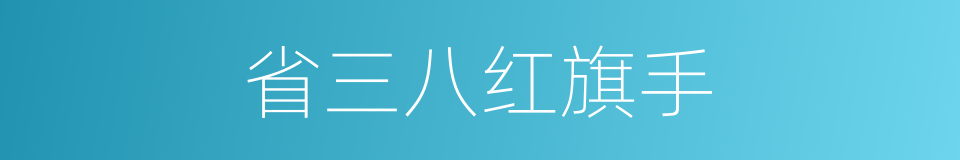省三八红旗手的同义词