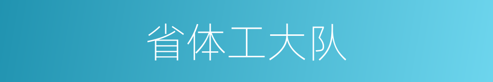 省体工大队的同义词