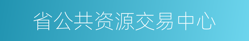 省公共资源交易中心的同义词