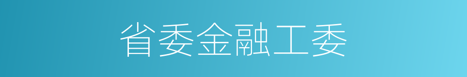 省委金融工委的同义词