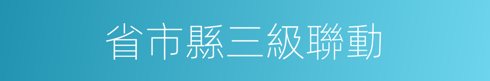 省市縣三級聯動的同義詞
