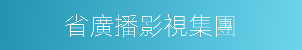 省廣播影視集團的同義詞