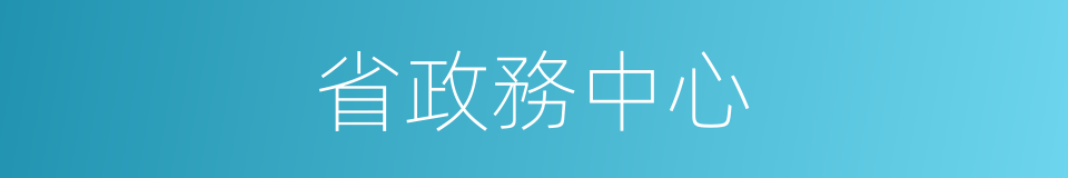 省政務中心的同義詞