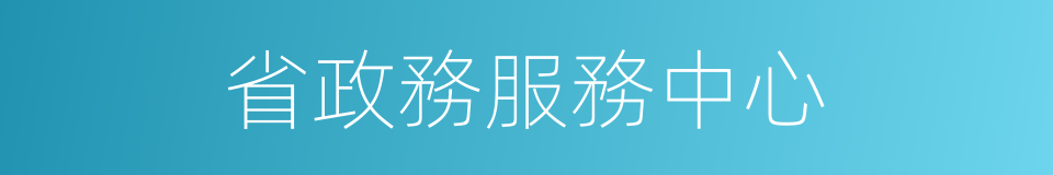 省政務服務中心的同義詞