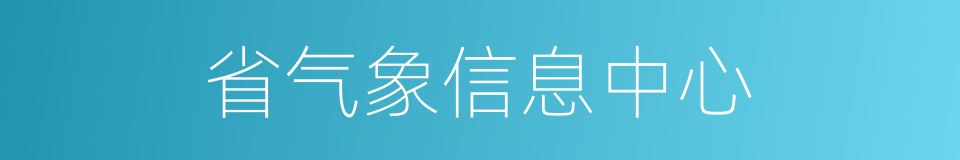 省气象信息中心的同义词