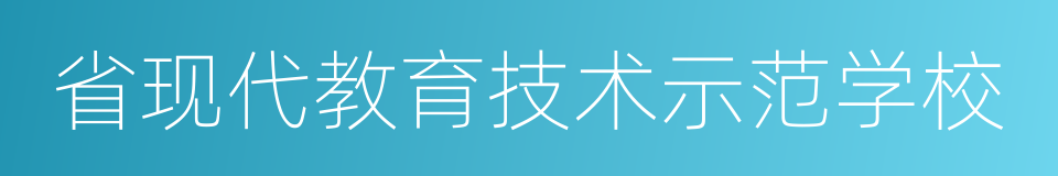省现代教育技术示范学校的同义词