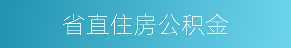 省直住房公积金的同义词