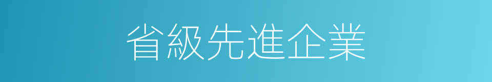 省級先進企業的同義詞