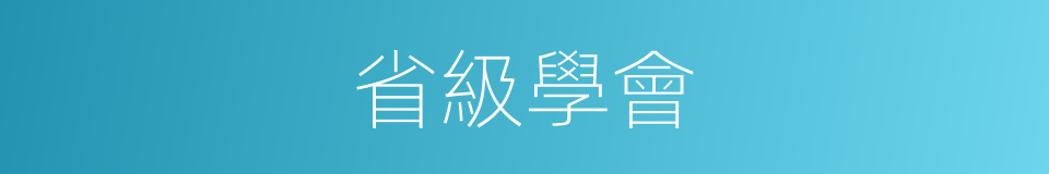 省級學會的同義詞