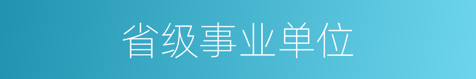 省级事业单位的同义词
