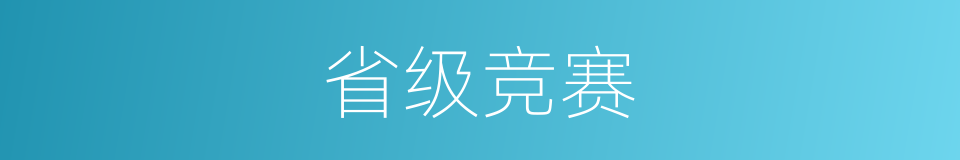 省级竞赛的同义词