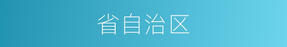 省自治区的同义词