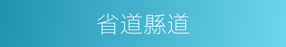 省道縣道的同義詞