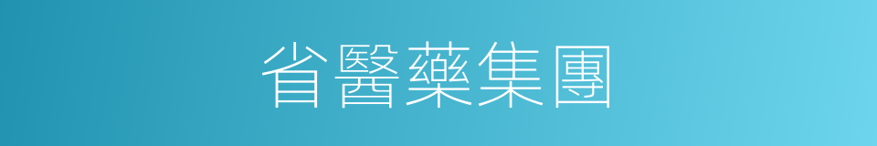 省醫藥集團的同義詞