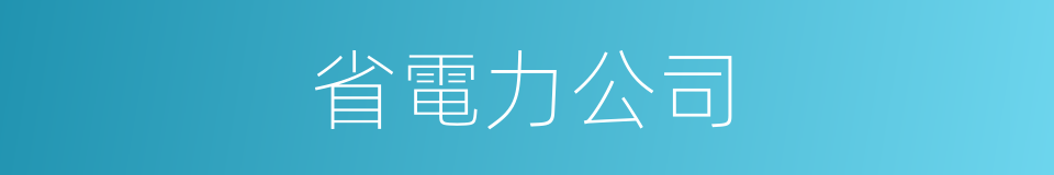 省電力公司的同義詞