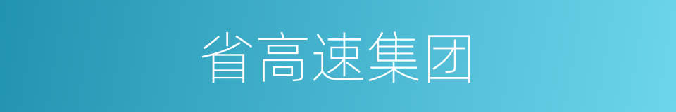 省高速集团的同义词