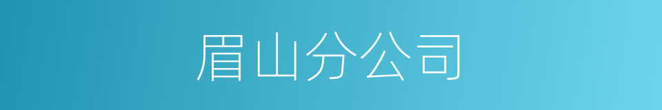 眉山分公司的同义词