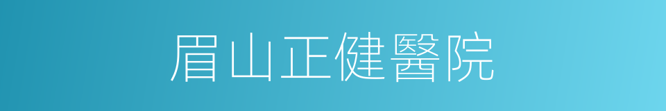 眉山正健醫院的同義詞
