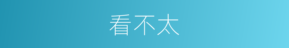 看不太的同义词