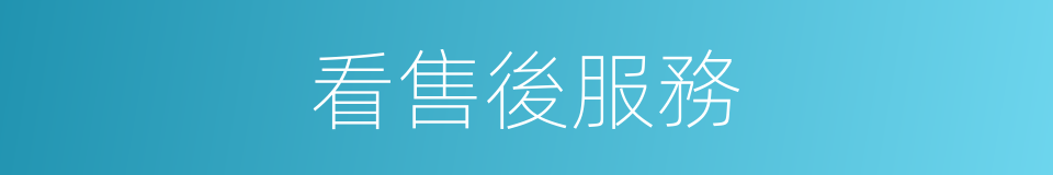 看售後服務的同義詞