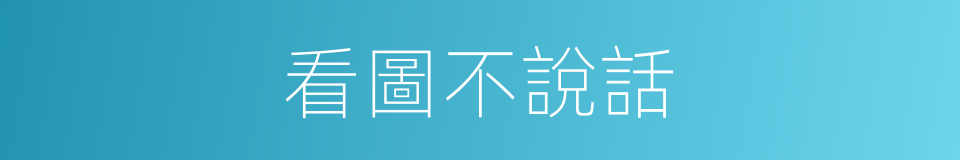 看圖不說話的同義詞