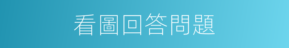 看圖回答問題的同義詞