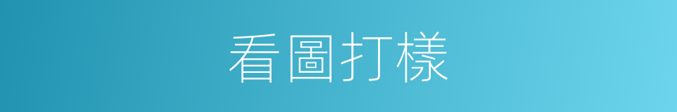 看圖打樣的同義詞