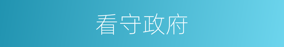 看守政府的意思