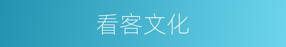 看客文化的同义词