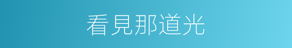 看見那道光的同義詞
