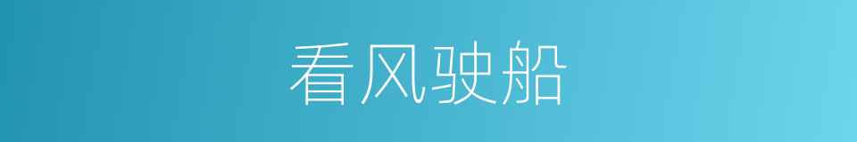看风驶船的意思
