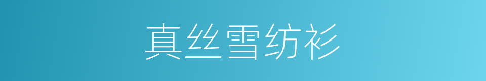 真丝雪纺衫的同义词