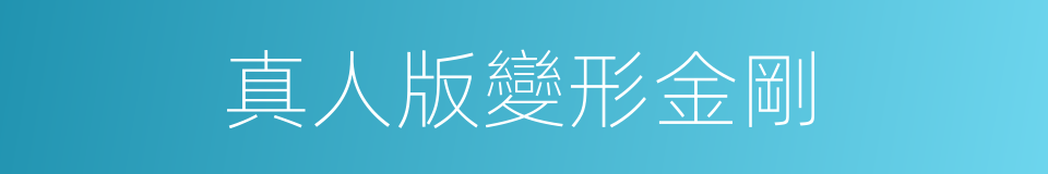 真人版變形金剛的同義詞