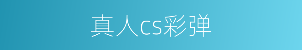 真人cs彩弹的同义词