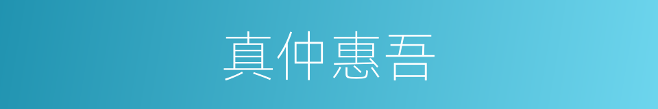 真仲惠吾的同义词