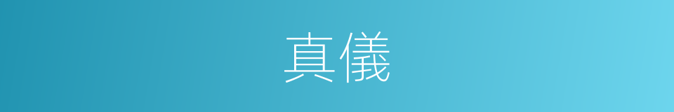 真儀的意思