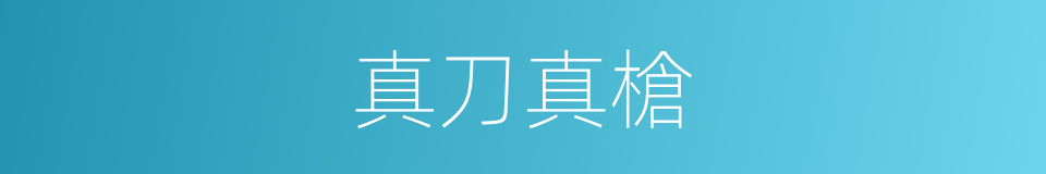 真刀真槍的意思