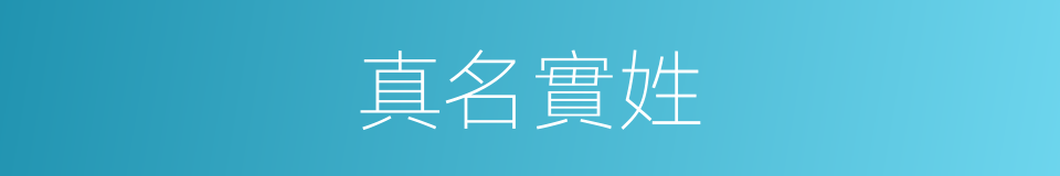 真名實姓的同義詞