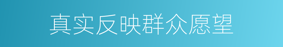 真实反映群众愿望的同义词