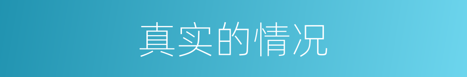 真实的情况的同义词