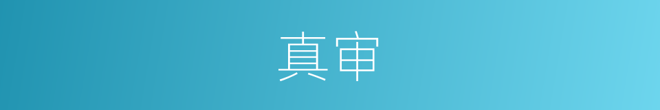 真审的意思