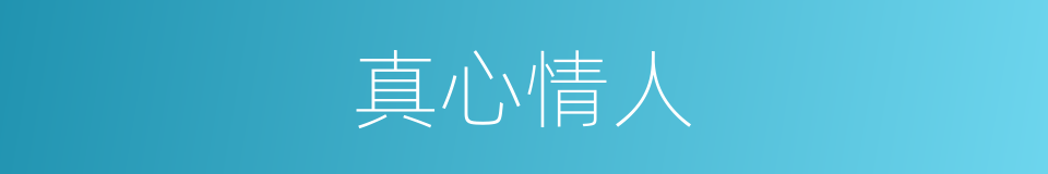 真心情人的同义词