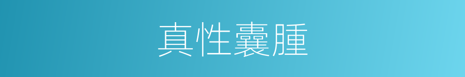 真性囊腫的同義詞