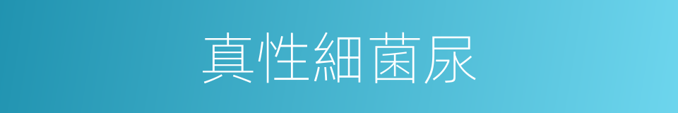 真性細菌尿的同義詞