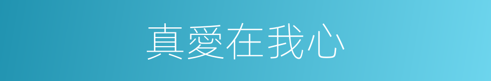 真愛在我心的同義詞