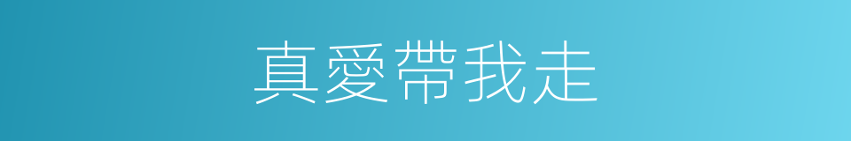 真愛帶我走的同義詞