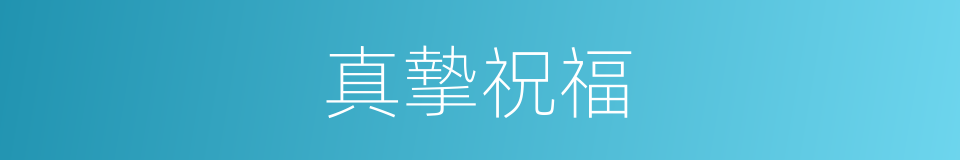 真摯祝福的同義詞