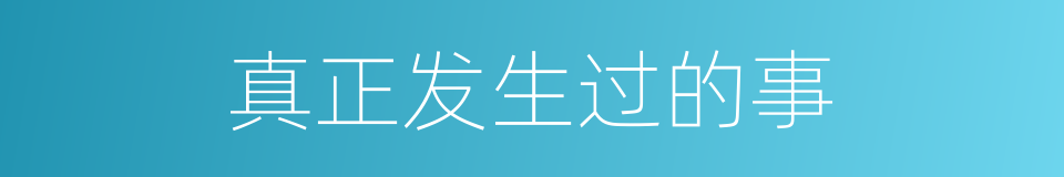 真正发生过的事的同义词