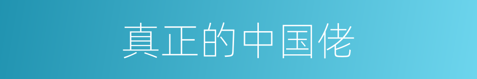 真正的中国佬的同义词