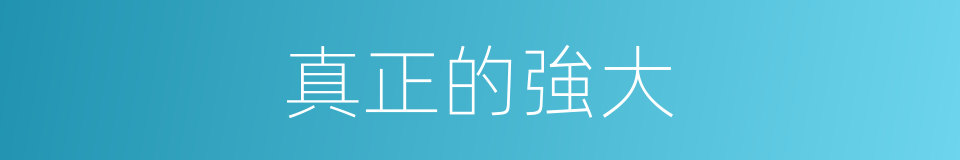 真正的強大的同義詞